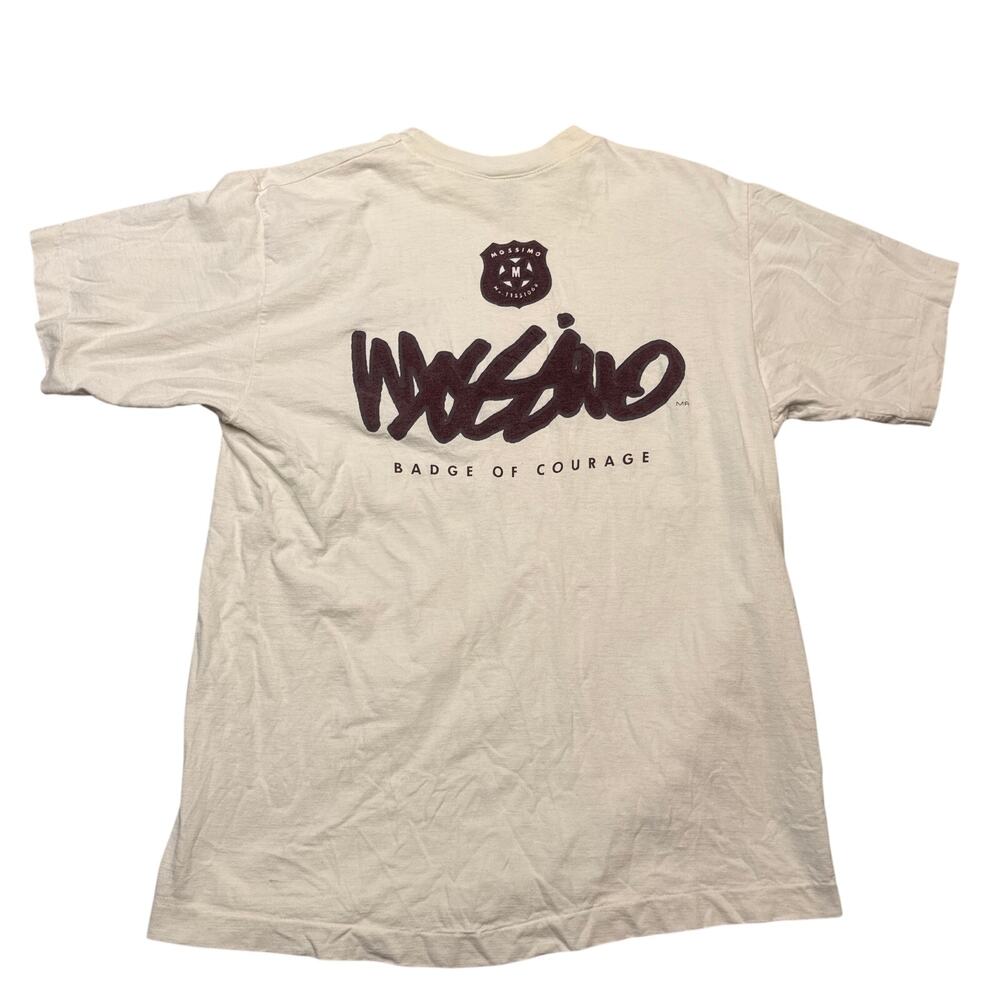 Vintage Y2K Mossimo Badge Of Courage T Shirt Men’s Medium Cancun Mexico Skater